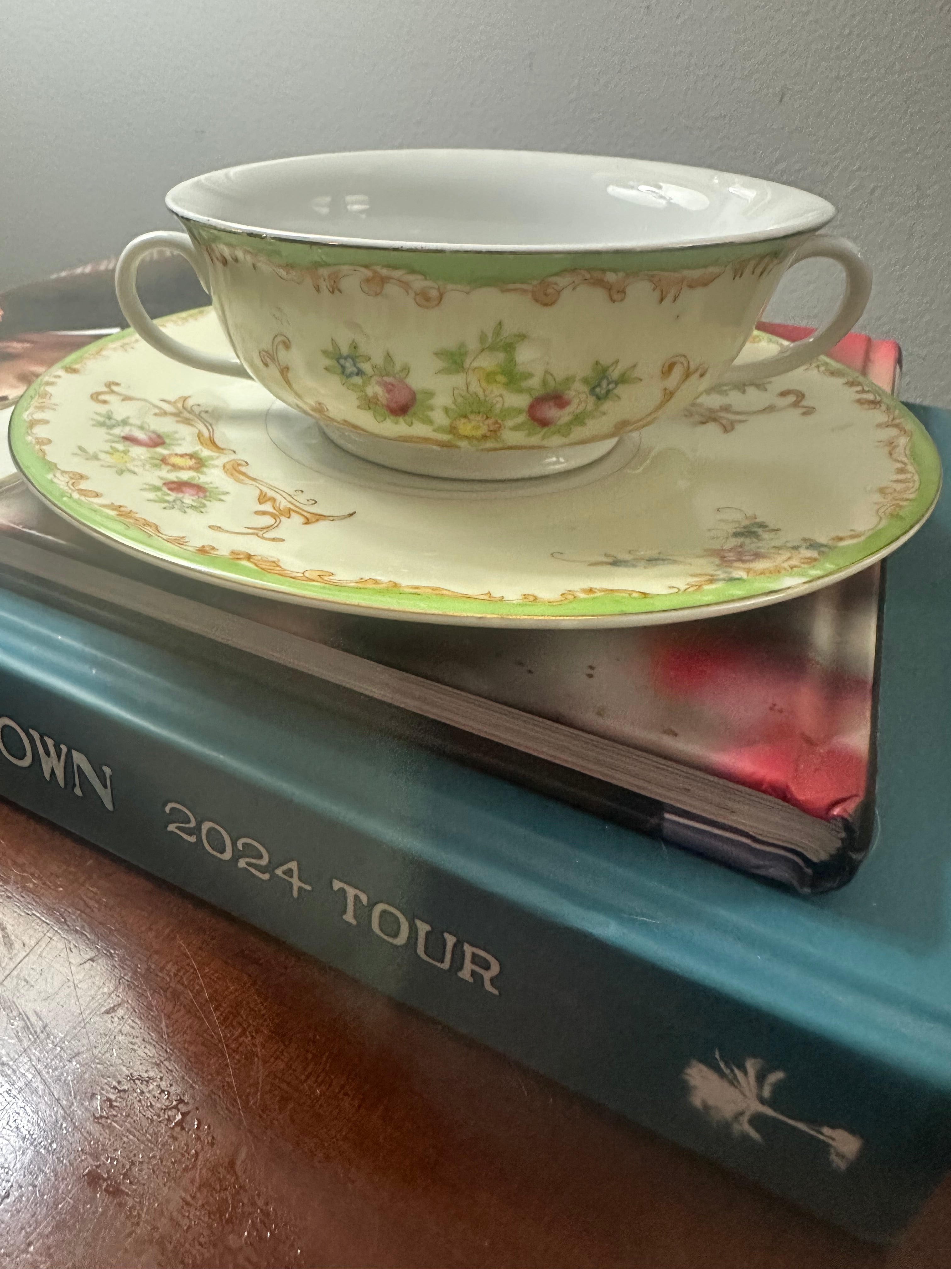 Vintage Soup Bowls with Saucers - Set of Four