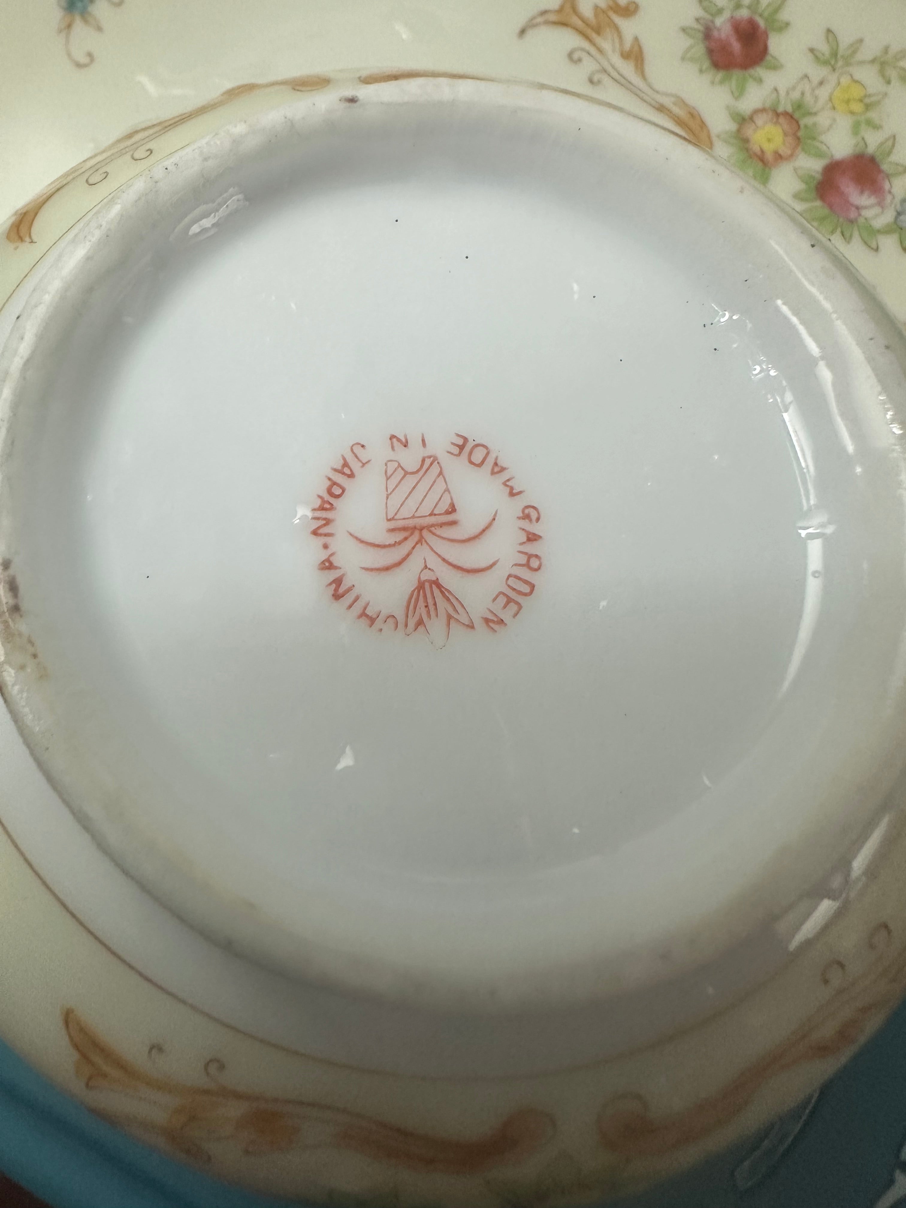 Vintage Soup Bowls with Saucers - Set of Four