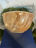 Fire-King Peach Lustre Swirl Mixing Bowl