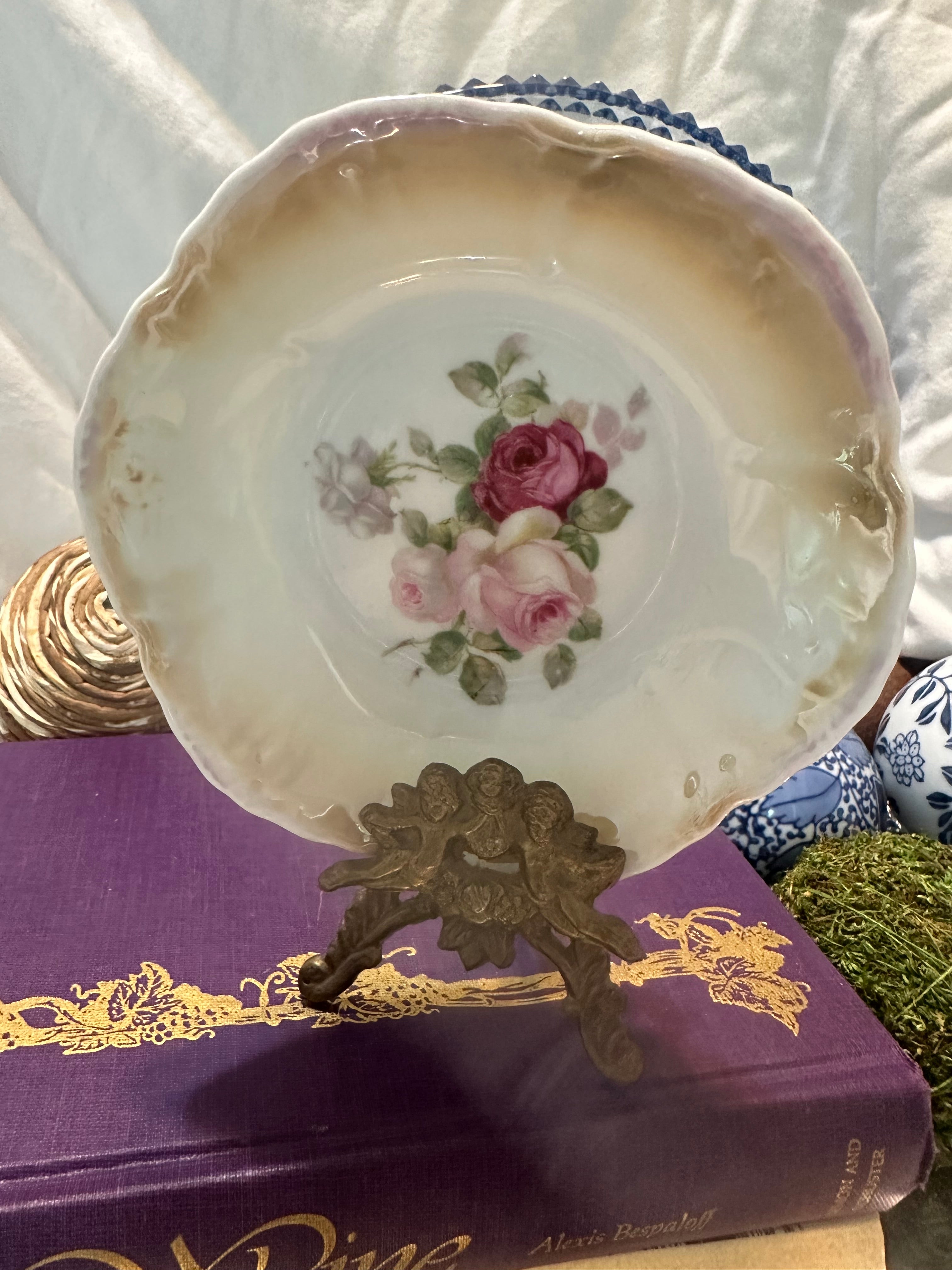 Antique Bavarian Floral Bowl