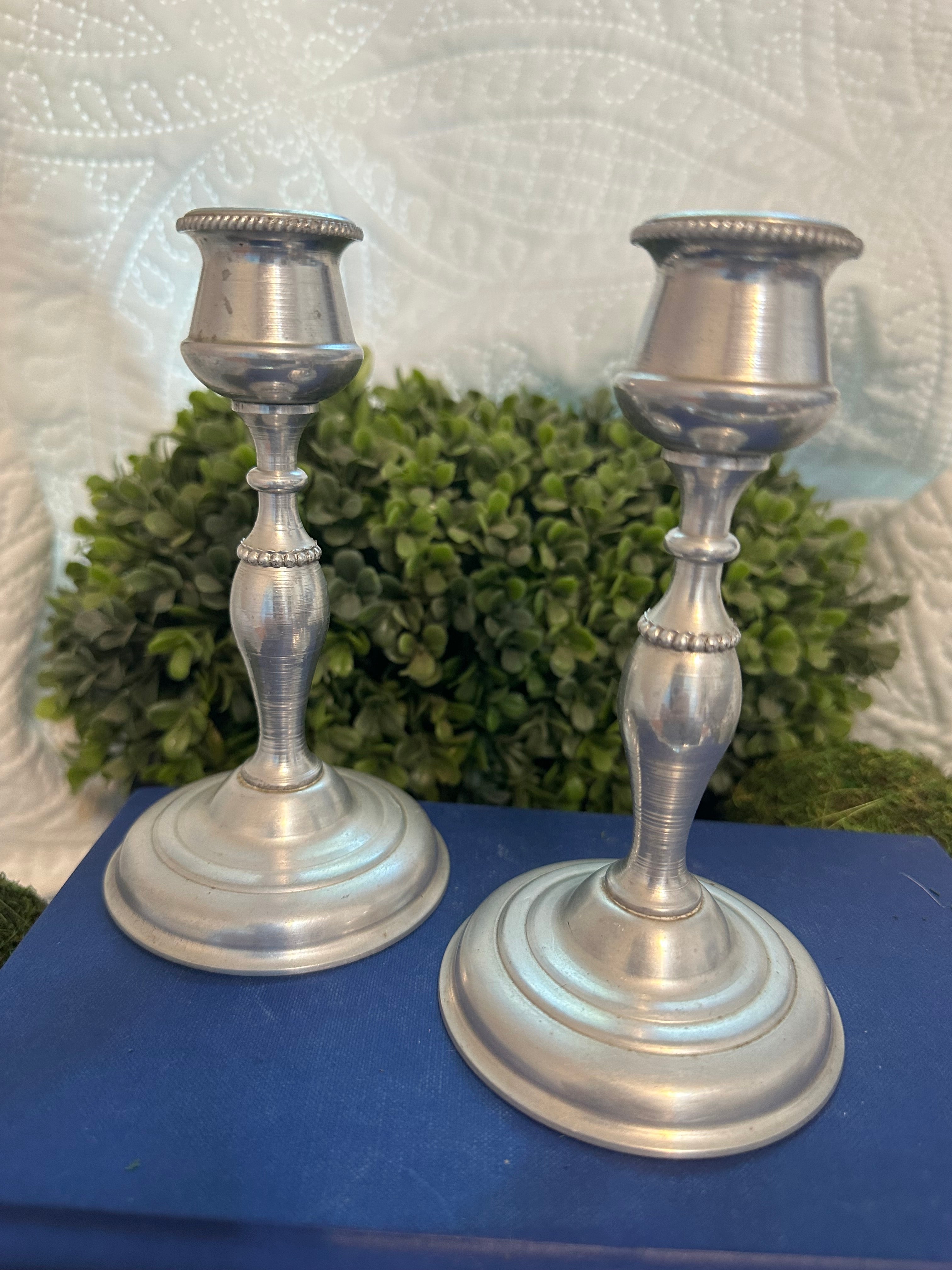 Boardman Pewter Candlesticks (2)