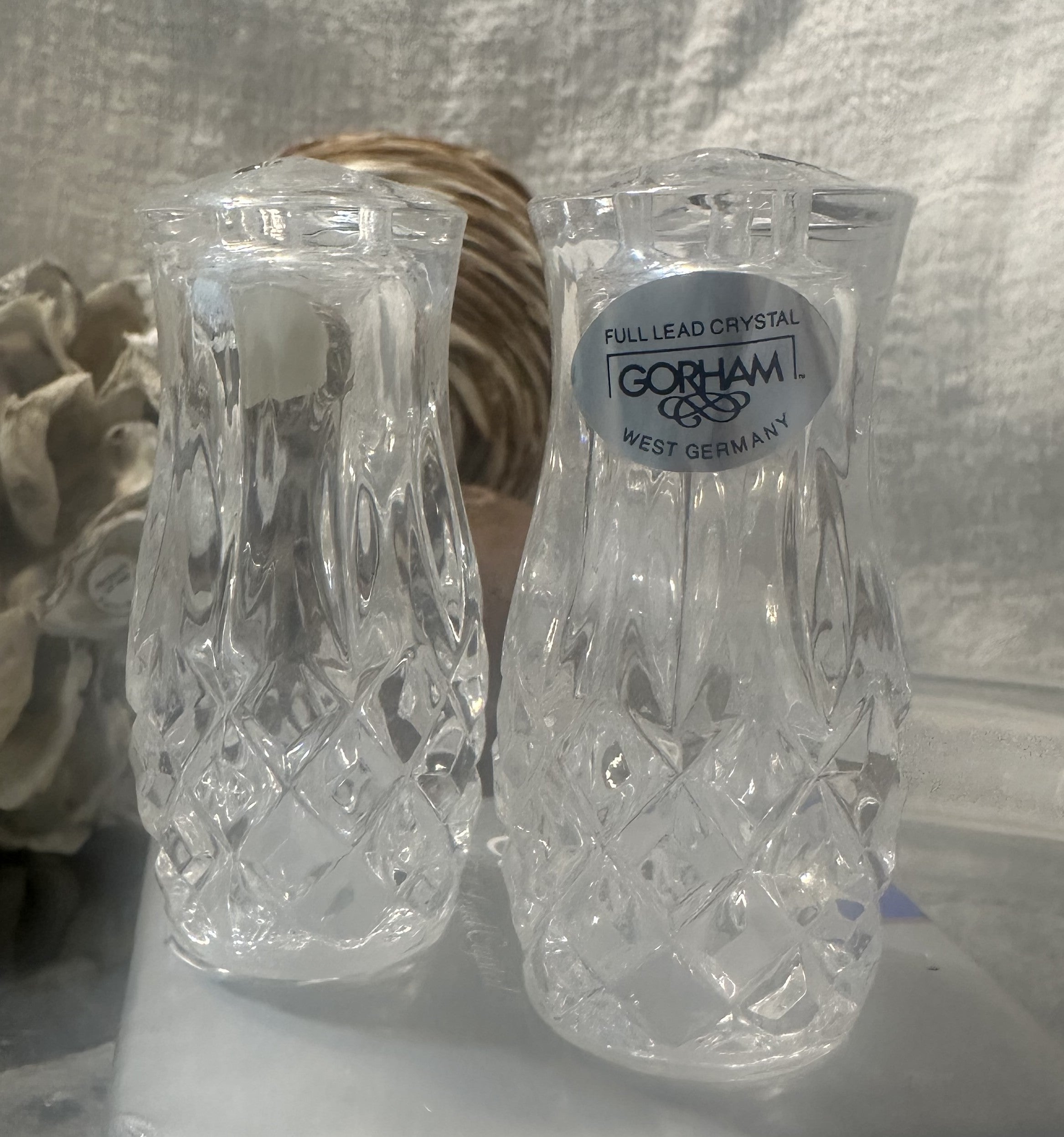 Gorham Crystal Salt and Pepper Shakers