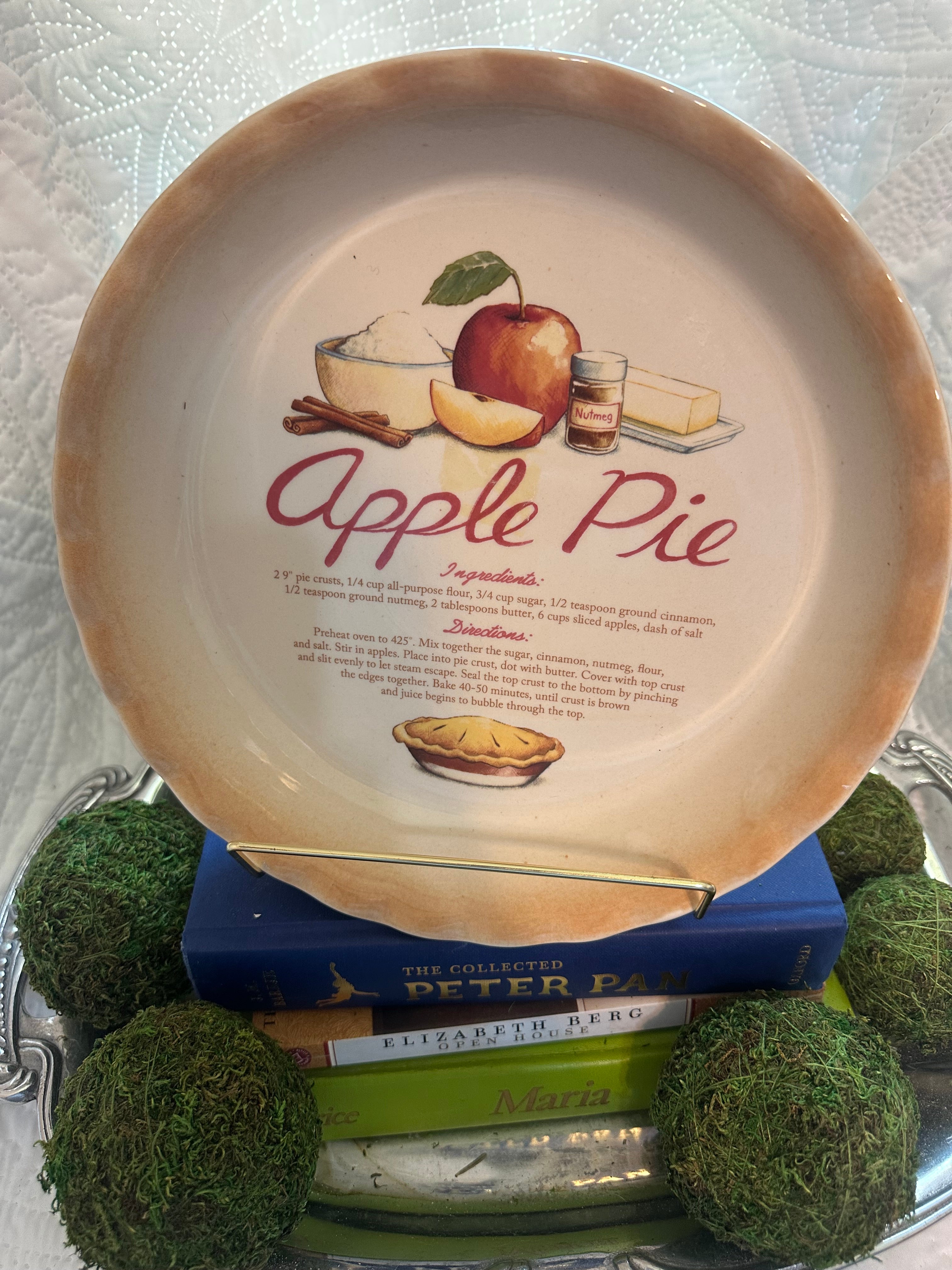 Collectable Apple Pie Recipe Plate