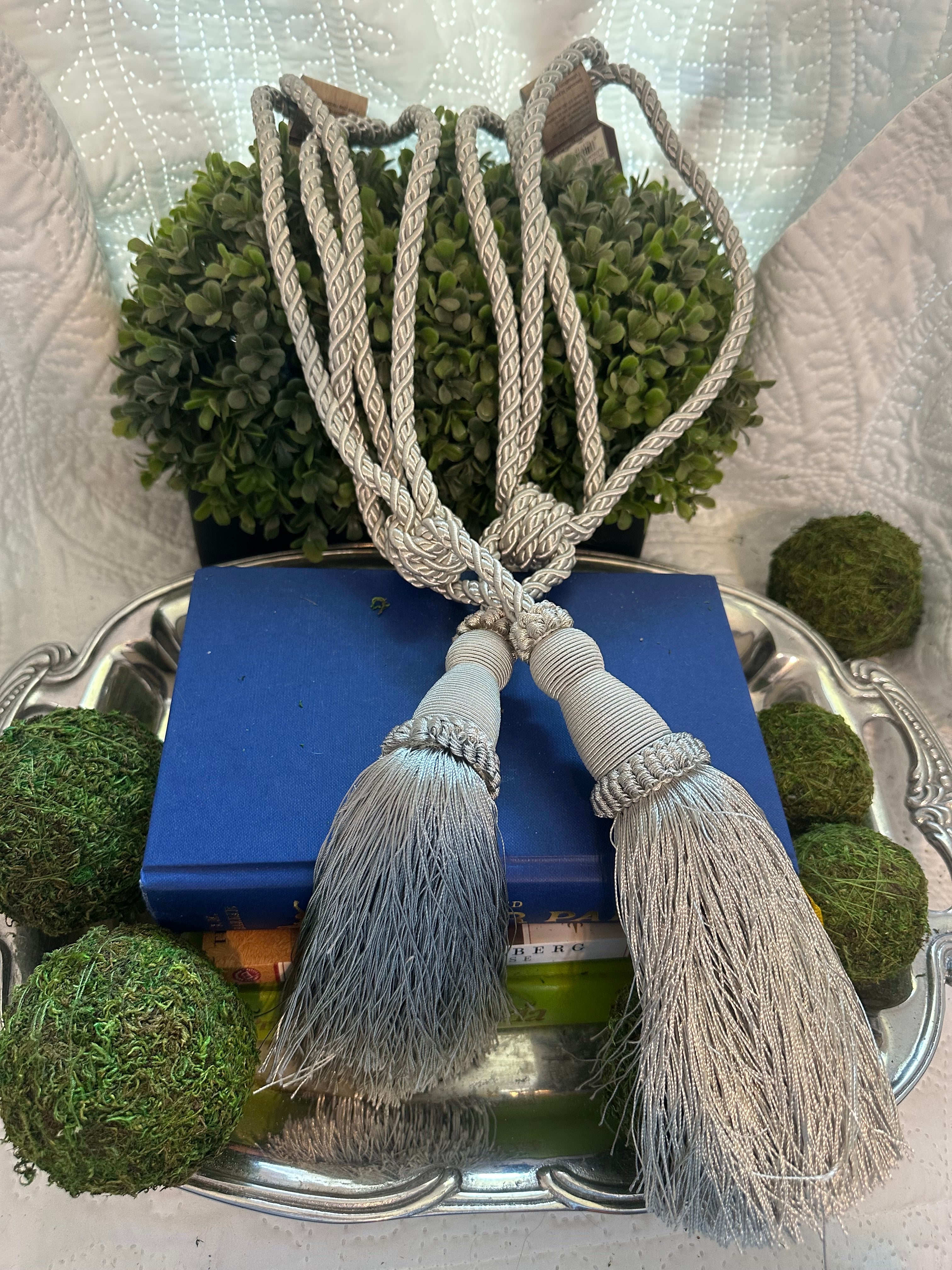 Silver Tassel Tieback