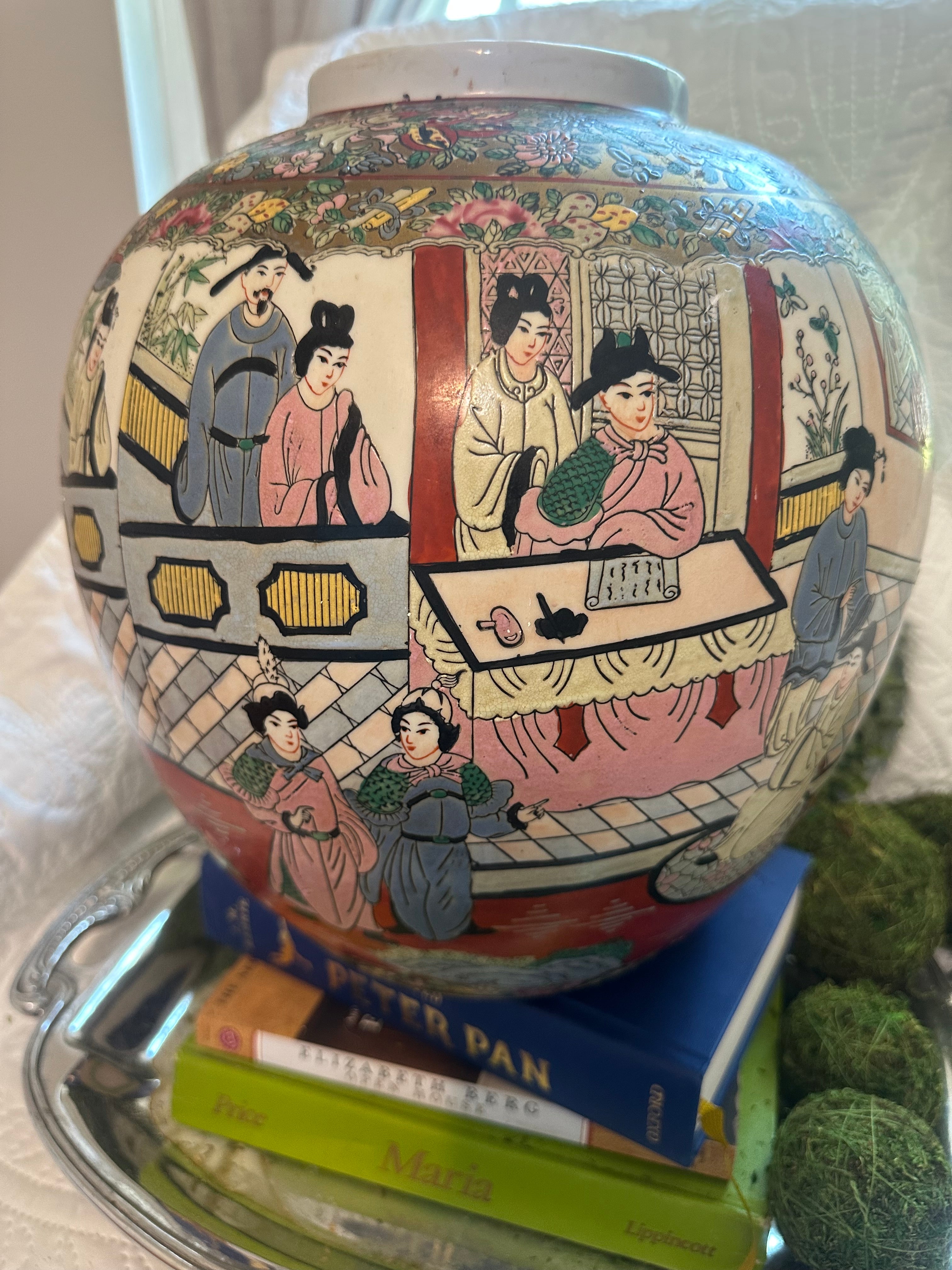 Chinese Rose Medallion Ginger Jar (large)