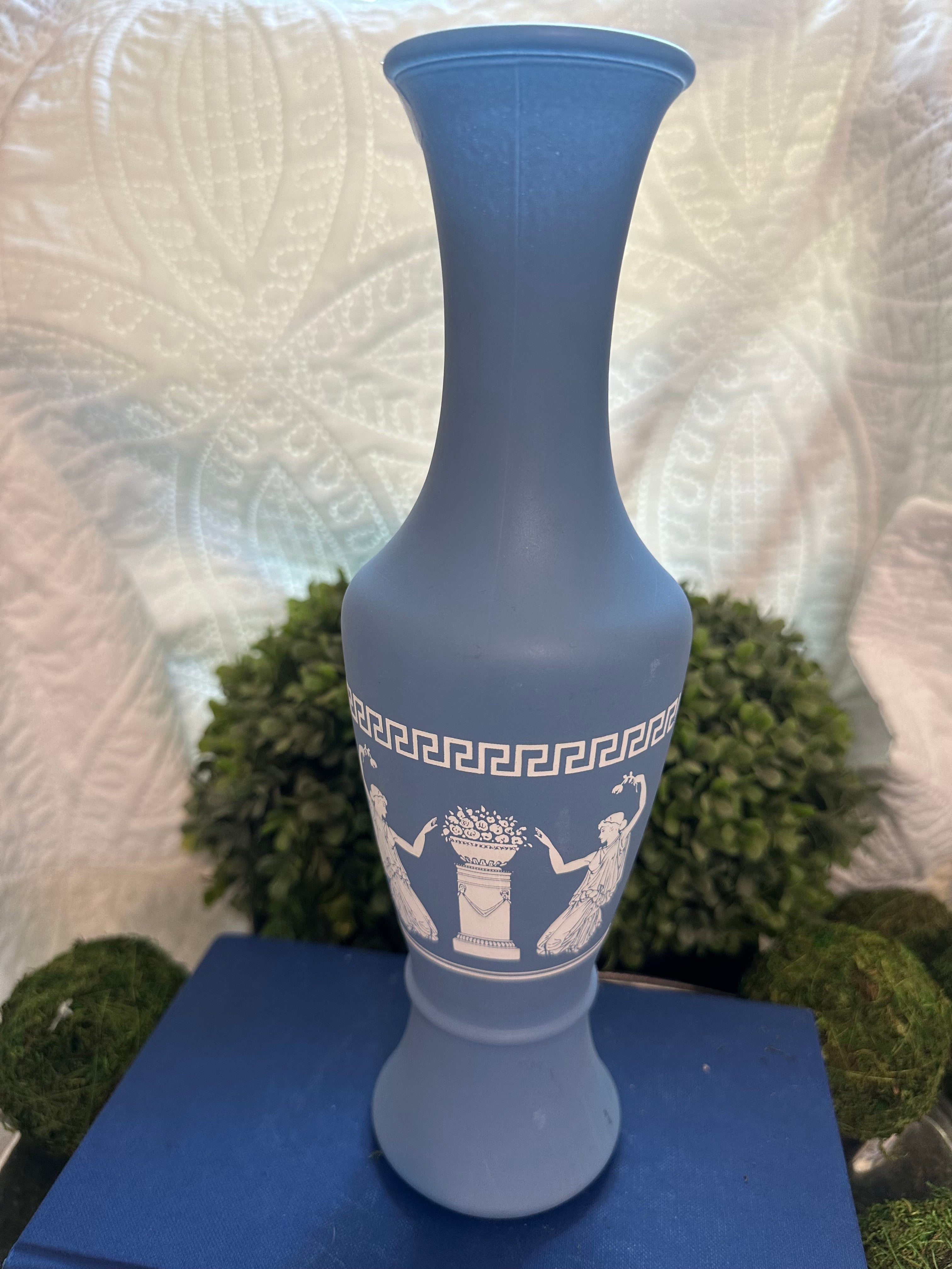 Vintage Wedgwood-Styled Blue Vase