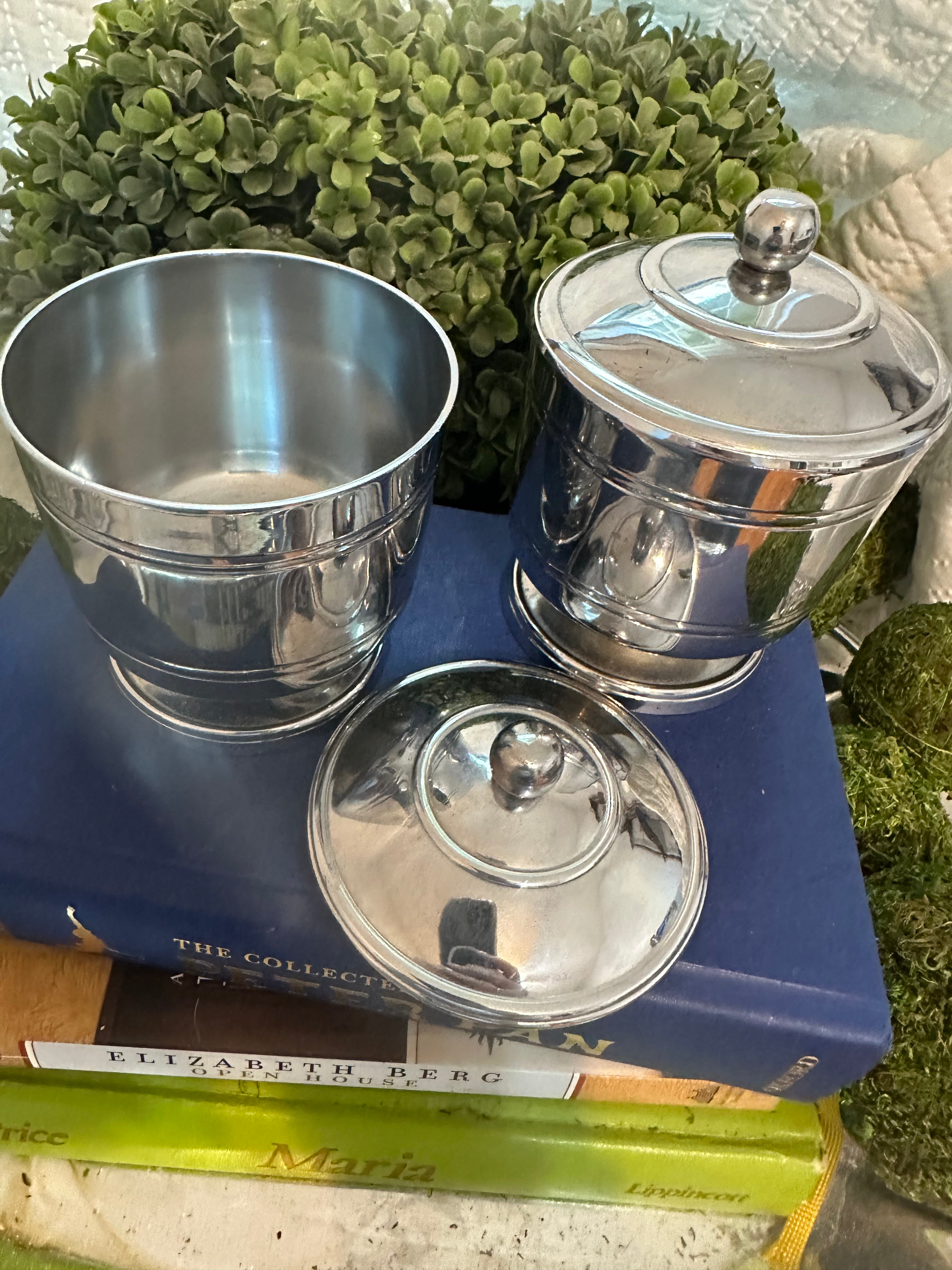 Vintage Stieff Pewter Containers (2)