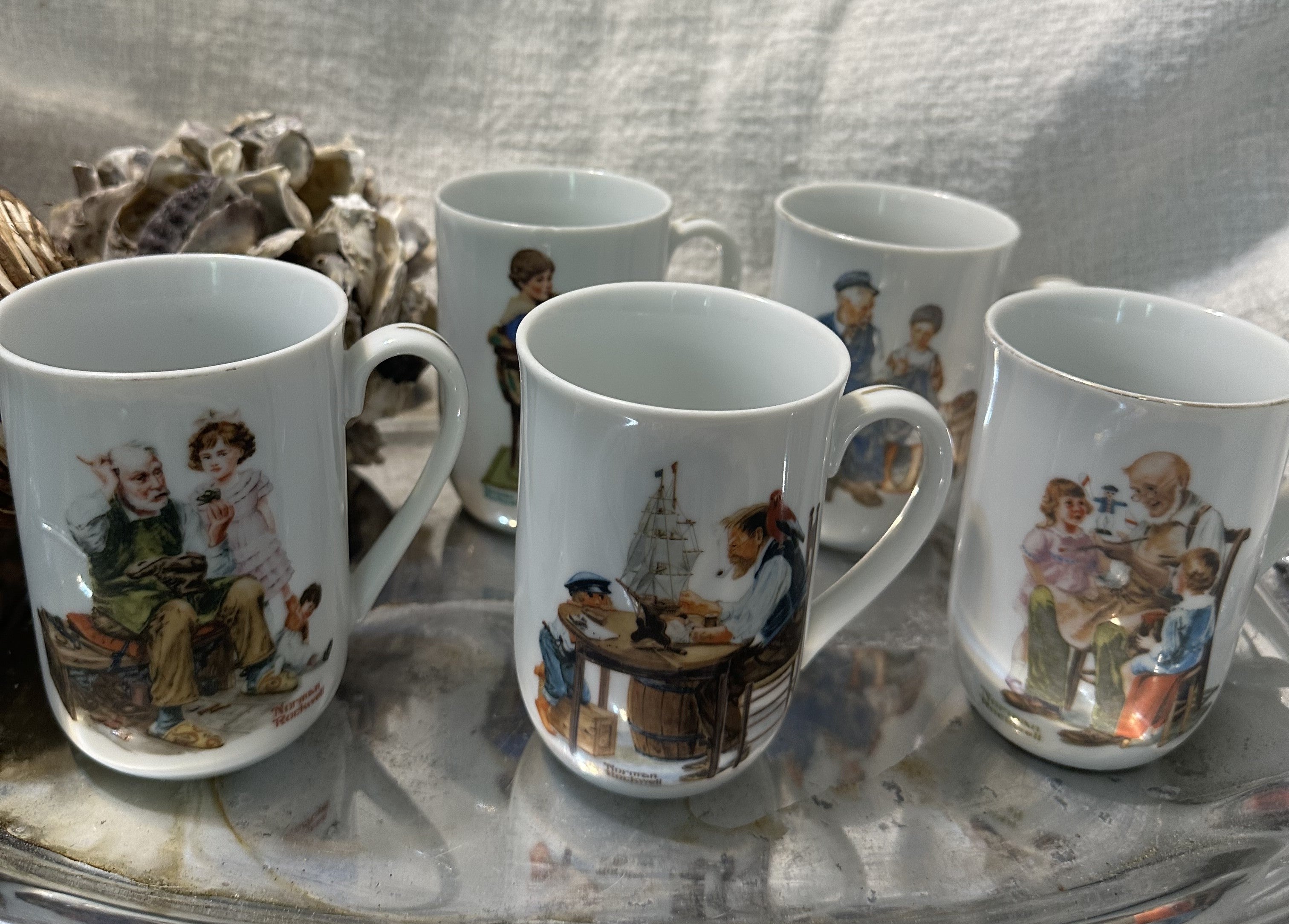 Norman Rockwell Collector Mugs (5 in set)