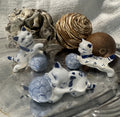 Blue and White Porcelain Cats Set