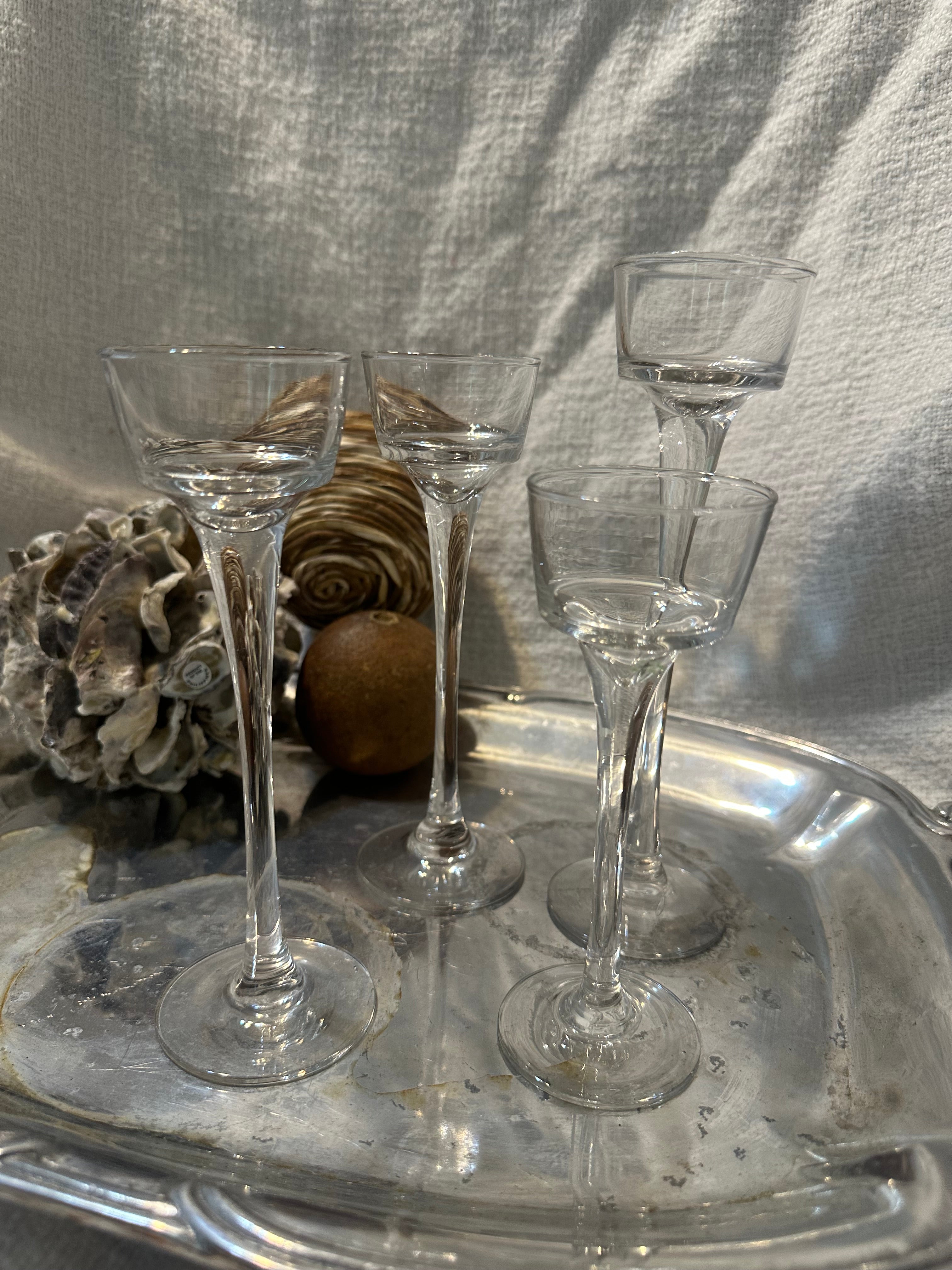 Set of 4 Glass Candle Votives