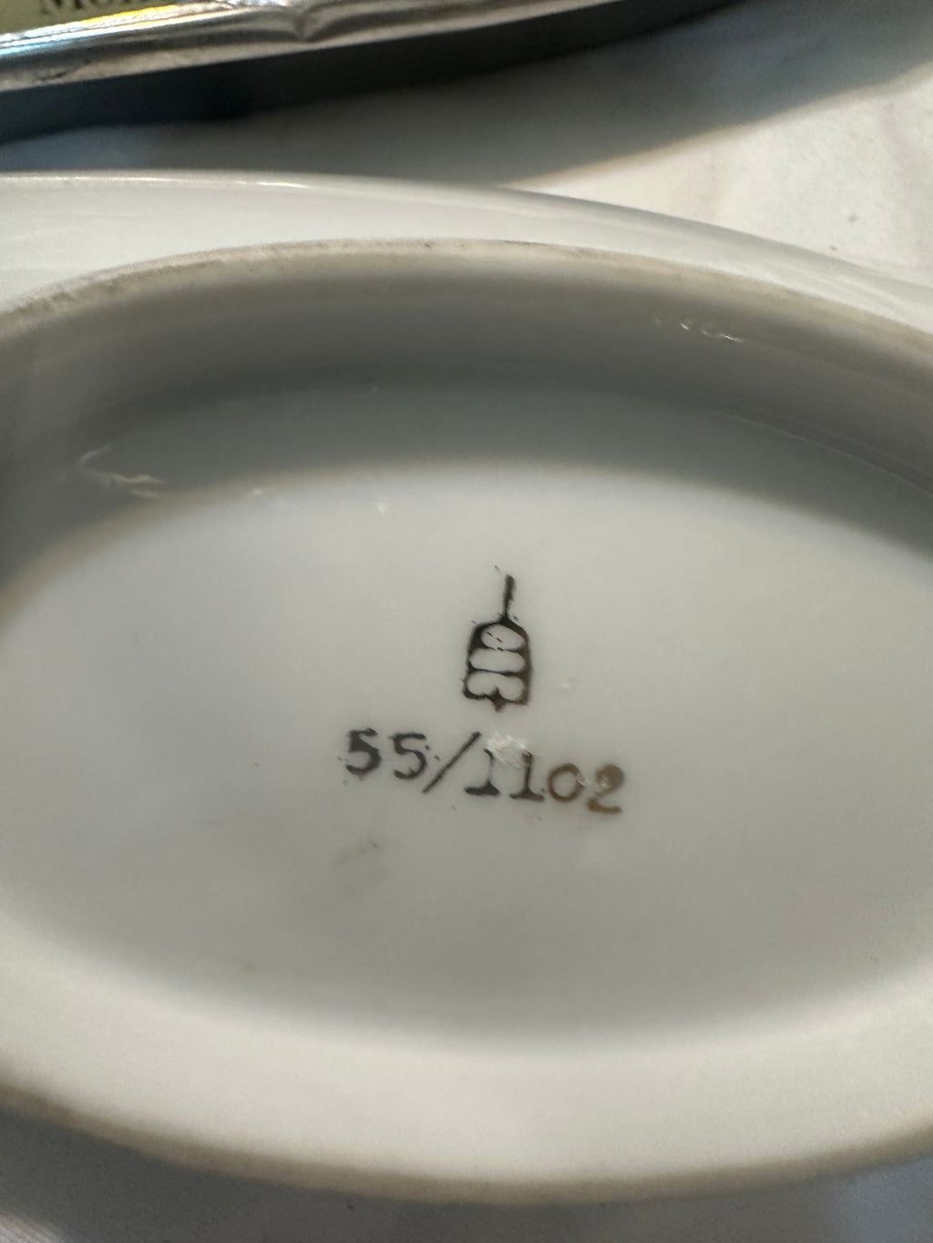 Vintage Porcelain Oval Dish